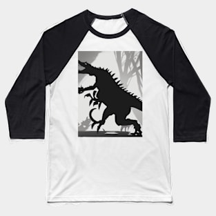 Alligator Shadow Silhouette Anime Style Collection No. 102 Baseball T-Shirt